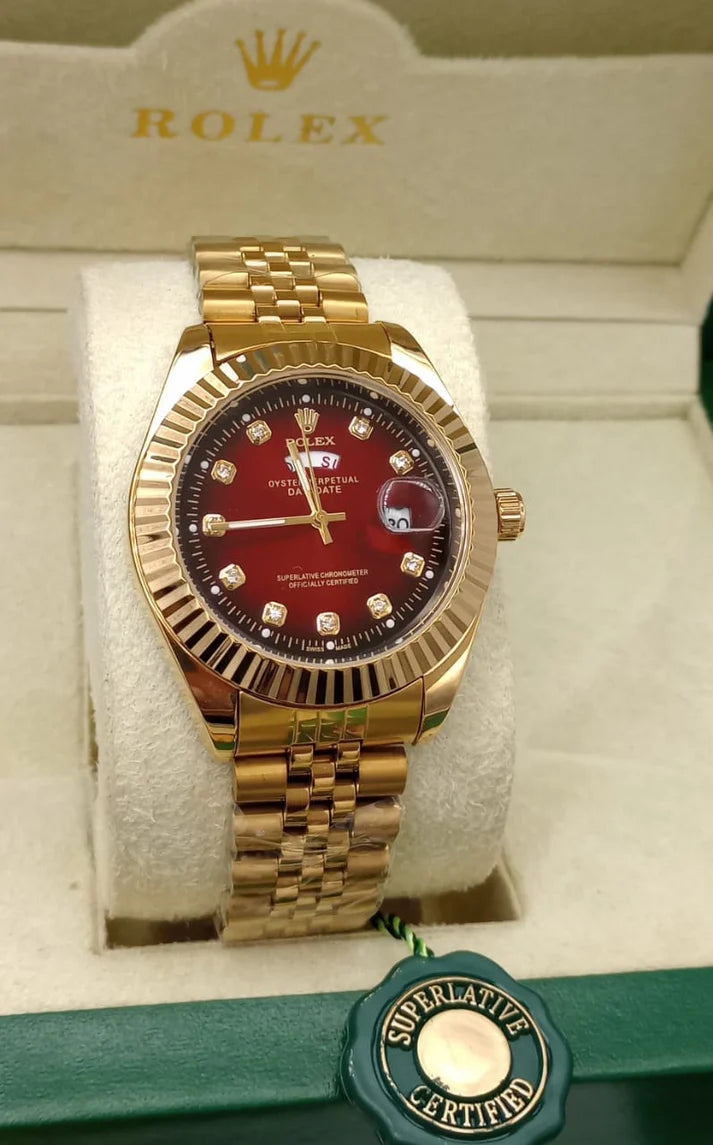 USAMA MART Dial RLX Day & Date – Stainless Steel – Gold N2